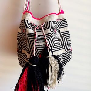 Boho chic crossbody bag Wayuu Mochila